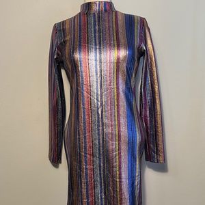 Metallic mini dress